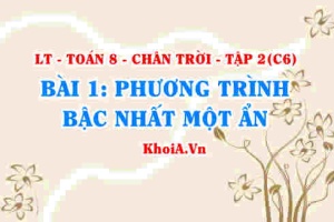 Phương trình bậc nhất một ẩn, khái niệm và cách giải phương trình bậc nhất 1 ẩn? Toán 8 bài 1 Chân trời Tập 2 c6